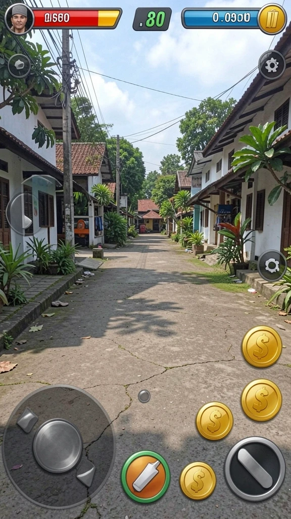 ora78 - Screenshot menunjukkan pertarungan melawan monster legendaris.