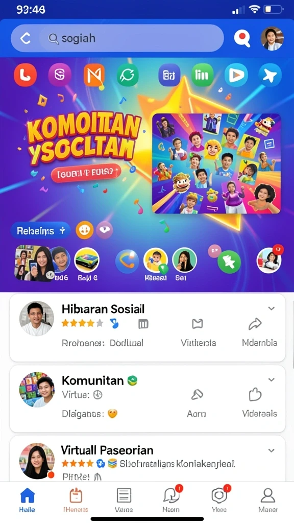 sunda777 - Fitur komunitas untuk interaksi antar pemain.